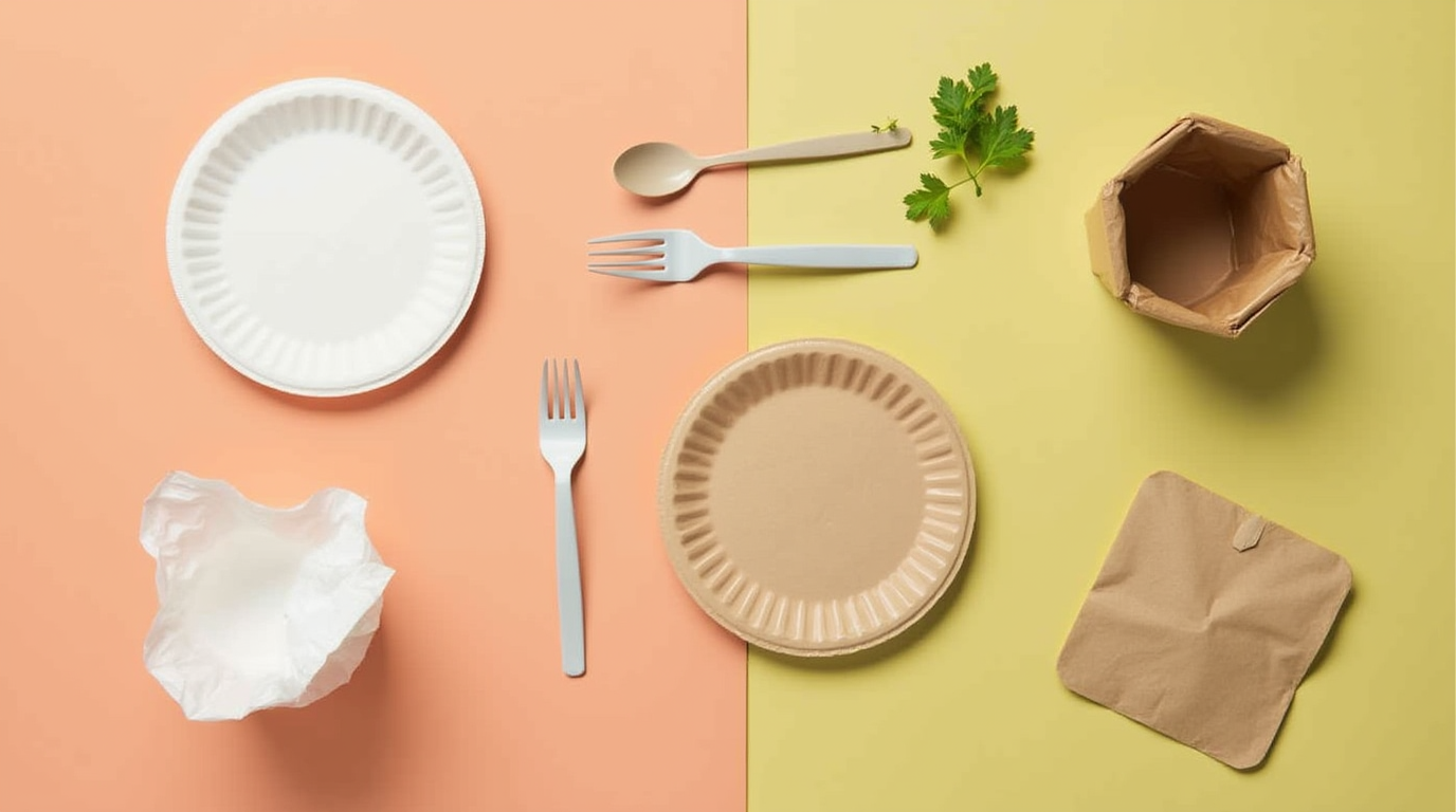 مقایسه طول عمر ظروف یکبارمصرف کاغذی با پلاستیکی