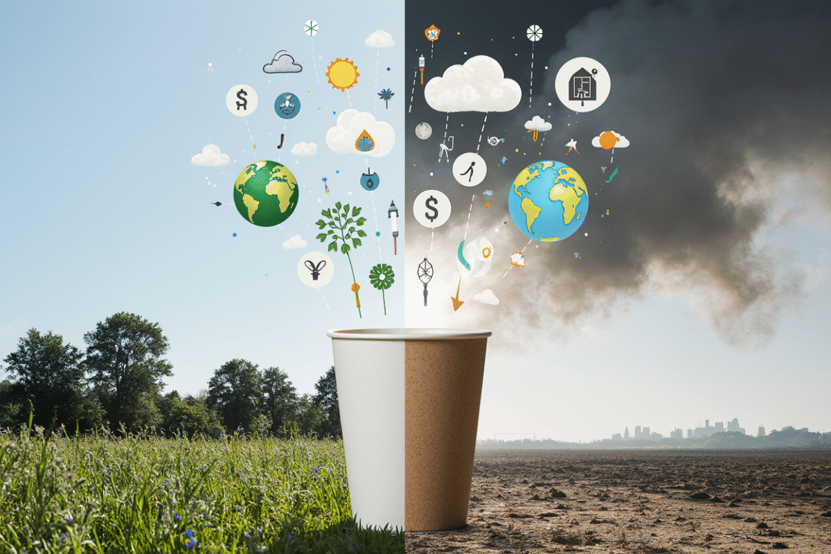 مقایسه رد پای کربن در ظروف کاغذی و پلاستیکی