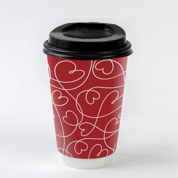 _love360 لیوان کاغذی دوجداره طرح لاو ۳۶۰ سی سی - Image 1